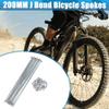 X AUTOHAUX 36pcs 14G J Bend Bicycle Steel Spokes 200mm 7.87" Cycle Spokes with Brass Nipples for Mountain Bike MTB view 2