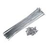 X AUTOHAUX 36pcs 14G J Bend Bicycle Steel Spokes 240mm 9.45" Cycle Spokes with Brass Nipples for Mountain Bike MTB view 1