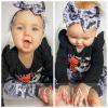 fioukiay Newborn Baby Girls Halloween Clothes Outfits Infant 4pcs Bodysuit Romper Shorts Clothing Setst(Black,Preemie) view 4