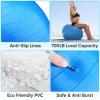 APEXUP Yoga Ball Exercise Ball, Anti Slip Stability Ball Chair, Heavy Duty Large Gym Ball for Fitness, Balance, Core Workout and Physical Therapy (XL (27"~30") 75cm, Blue) view 2