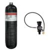 TUXING 4500Psi High Pressure Composite Cylinder, Scuba Tank, 3L Carbon Fiber Air Tank, CE Approved, Pcp Paintball Air Diving Tank (Empty Bottle) M18*1.5 (Green) view 1