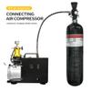 TUXING 4500Psi High Pressure Composite Cylinder, Scuba Tank, 3L Carbon Fiber Air Tank, CE Approved, Pcp Paintball Air Diving Tank (Empty Bottle) M18*1.5 (Green) view 2