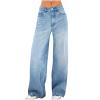 Women Wide Leg Jeans High Waist Baggy Jeans Boyfriend Jeans Loose Denim Pants Fashion Y2k Teen Girls Trousers Plus Size view 1