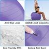 APEXUP Yoga Ball Exercise Ball Anti Slip Heavy Duty for Fitness, Balance & Core Workout (M (19"~22'') 55cm, Purple) view 2