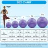 APEXUP Yoga Ball Exercise Ball Anti Slip Heavy Duty for Fitness, Balance & Core Workout (M (19"~22'') 55cm, Purple) view 4