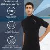 OMGear 3mm Neoprene Wetsuit Women Shorty Suit Short Sleeve Snorkel Suit Scuba Dive Swimwear (Short, 3XL) view 4