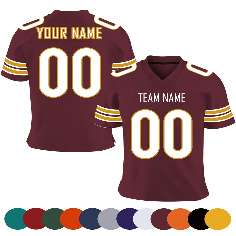 Custom Football Jersey Personalized Football Uniform Team Name Number T Shirts Customized for Men Youth Women Fans Gifts