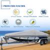11-27ft Heavy Duty Boat Cover, Waterproof UV Protected 600D Marine Grade Oxford Cloth V-Hull Tri-Hull Runabout Bass Speedboat Cover, Grey,25to27FT: 1008x590cm view 2