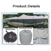 11-27ft Heavy Duty Boat Cover, Waterproof UV Protected 600D Marine Grade Oxford Cloth V-Hull Tri-Hull Runabout Bass Speedboat Cover, Grey,25to27FT: 1008x590cm view 4