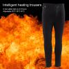 Heated Pants for Men and Women, USB Electric Heating Trousers, Inner Wear Winter Warm Pants for Cold Weather Hunting Skiing Fishing Black(XXXXL) view 3
