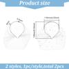 BENECREAT Elegant Mesh Veil Headband with White Rhinestones - 2pcs Headpiece for Bridal Wedding & Tea Party view 2