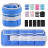 Adjustable Ankle Weights for Women Men 1-3 LBS 1 Pair Wrist Leg Arm Weights with Removable Weight, Strength Training Weight for Jogging, Walking, Running, Fitness, Gym Workout, Dark Blue view 1