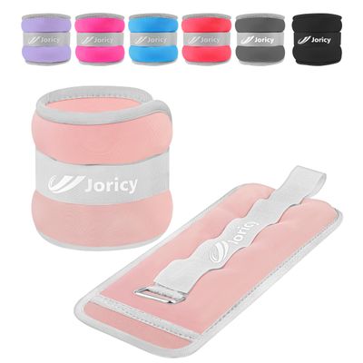 Ankle Weights, Wrist Leg Arm Weights for Women Men Kids with Adjustable Straps, Strength Training Weighted for Jogging, Running, Walking, Fitness, Gym Workout - 1LBS Pair (0.5 LB Each Weight), Light