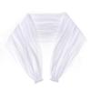 BENECREAT White Tulle Bridal Shawl, 42x2inch Polyester Bridal Lace Shawls Wedding Lace Cape with Iron Clip for Wedding Dress, Opera, Banquets and Party, Clip: 34x5mm. view 1