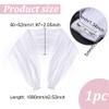 BENECREAT White Tulle Bridal Shawl, 42x2inch Polyester Bridal Lace Shawls Wedding Lace Cape with Iron Clip for Wedding Dress, Opera, Banquets and Party, Clip: 34x5mm. view 2