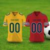 Custom Football Jersey Personalized Football Uniform Team Name Number T Shirts Customized for Men Youth Women Fans Gifts view 4