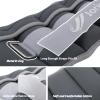Adjustable Ankle Weights for Women Men 1-3 LBS 1 Pair Wrist Leg Arm Weights with Removable Weight, Strength Training Weight for Jogging, Walking, Running, Fitness, Gym Workout, Grey view 2