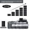 Adjustable Ankle Weights for Women Men 1-3 LBS 1 Pair Wrist Leg Arm Weights with Removable Weight, Strength Training Weight for Jogging, Walking, Running, Fitness, Gym Workout, Grey view 3