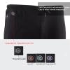 Topyond Heated Pants for Men, 3-Zone USB Electric Heating with 15s Fast Warm, Adjustable Thermal Underwear for Skiing Hiking Camping, Cold Weather Base Layer Gift (28In) Black view 4