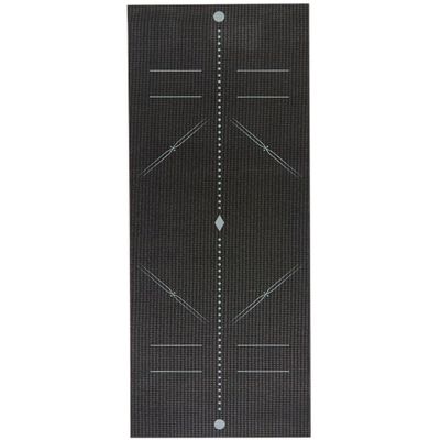 Everyday Yoga Alignment Yoga Mat 72 Inch 5mm, Non-Slip Design & Printed Guides for Confident, Mindful Practice - Black with print