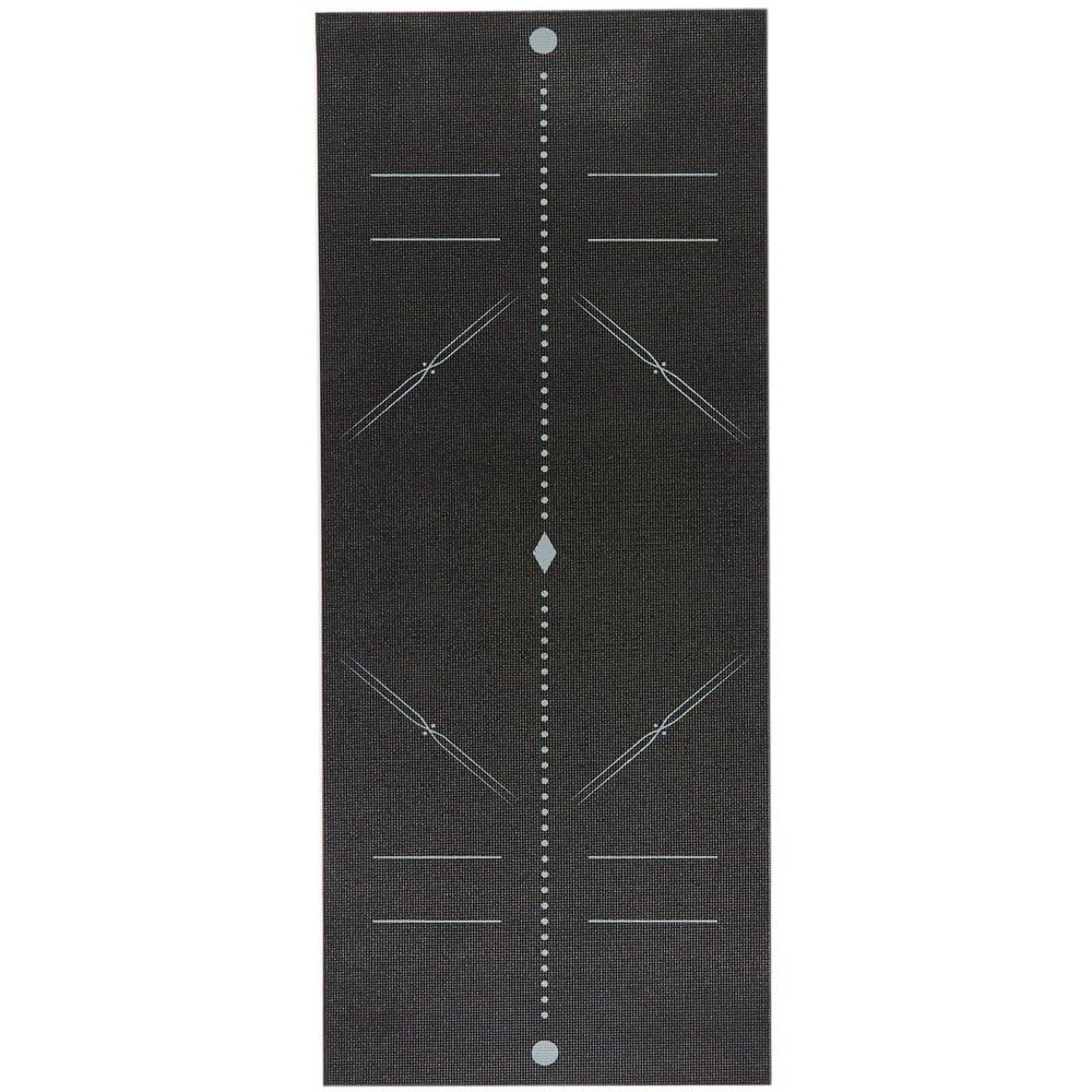 Everyday Yoga Alignment Yoga Mat 72 Inch 5mm, Non-Slip Design & Printed Guides for Confident, Mindful Practice - Black with print
