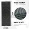 Everyday Yoga Alignment Yoga Mat 72 Inch 5mm, Non-Slip Design & Printed Guides for Confident, Mindful Practice - Black with print view 4