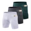 WRAGCFM Men's Compression Shorts with Pockets Running Workout Athletic Active Underwear Shorts view 1