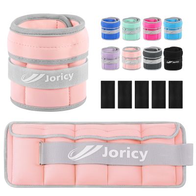 Adjustable Ankle Weights for Women Men 15lbs Pair Leg/Wrist/Arm Weight Straps with Removable Weight for Yoga, Walking, Running, Aerobics, Gymnastics, Physical Therapy, Pink