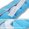 Adjustable Ankle Weights for Women Men 1-5 LBS 1 Pair Wrist Leg Arm Weights with Removable Weight, Strength Training Weight for Jogging, Walking, Running, Fitness, Gym Workout, Sky Blue view 2