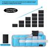 Adjustable Ankle Weights for Women Men 1-5 LBS 1 Pair Wrist Leg Arm Weights with Removable Weight, Strength Training Weight for Jogging, Walking, Running, Fitness, Gym Workout, Sky Blue view 3