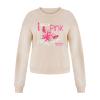 Breast Cancer Shirts for Women 2023 Breast Cancer Survivor Shirts for Women Pink Ribbon Butterfly Print Tees Casual Long Sleeve Loose Crewneck Sweatshirt Breast Cancer Beige M view 4
