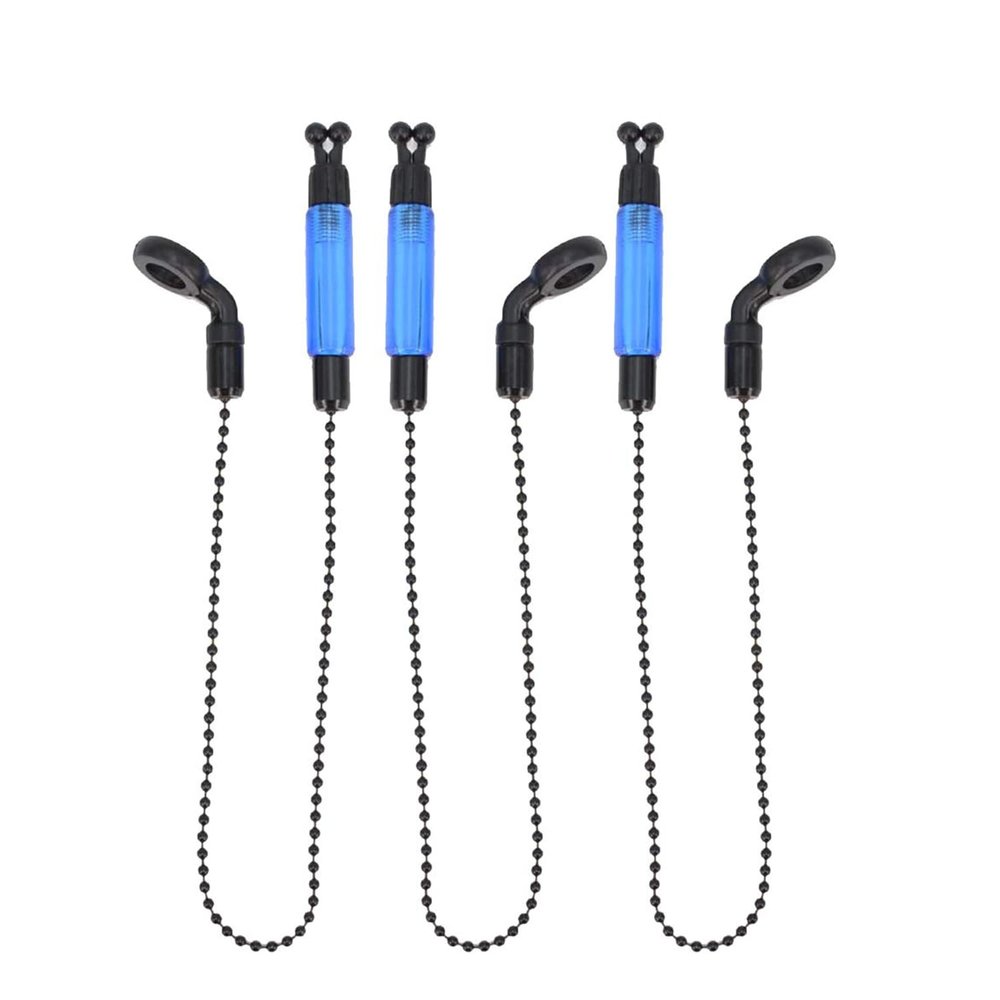 ABPETE Bite IndicatorsFishing Bite Alarm Kit Night Fishing Gear - Portable Swinger Practical Outdoor Tackle - Accessories for Fishing Poles and RodsBlue3pcs
