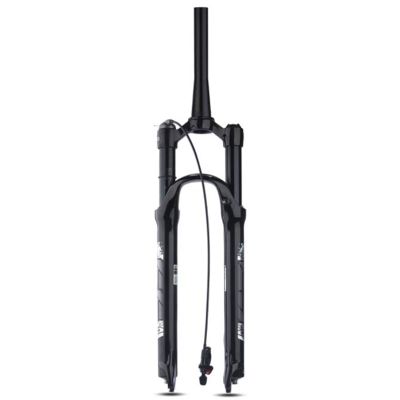 ZECHAO Mountain Bike Suspension Forks,26/27.5/29inch Aluminum Alloy 120mm Travel Quick Release 9mm Air Supension Front Fork Outdoor (Color : Black-Tapered-RL, Size : 26inch)