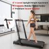 Hccsport Treadmill with Incline, 3 in 1 Under Desk Treadmill Walking Pad with Removable Desk Workstation 3.5HP Foldable Compact Walking Treadmills for Home Small Office with Wristband Remote Control view 2