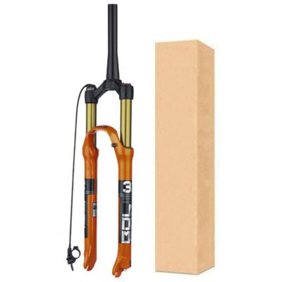 ZECHAO Mountain Bike Suspension Forks,26/27.5/29in Shock Absorber Spring Front Fork 9mm Quick Release Magnesium Alloy Air Bike Fork Outdoor (Color : Tapered Remote Lock, Size : 27.5inch)