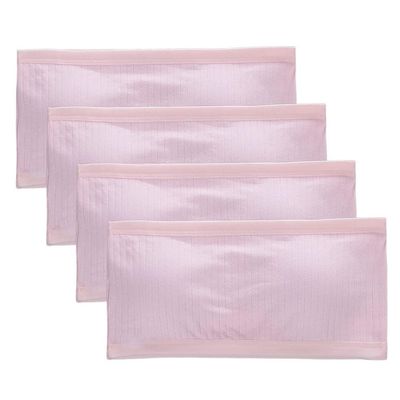 Magic Feier 4 Pack Girls Strapless Bra Full Cup Cotton Bra with Removable Padding for Girls 8-14 Years (Pink)