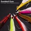 Dr.Fish 6 Pack Clouser Minnow Fishing Flies Streamer Hand Tied Bass Fly Fishing Lure Artificial Baitfish Smallmouth Saltwater Freshwater Striper Flounder Lures #2 view 3