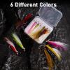 Dr.Fish 6 Pack Clouser Minnow Fishing Flies Streamer Hand Tied Bass Fly Fishing Lure Artificial Baitfish Smallmouth Saltwater Freshwater Striper Flounder Lures #4 view 2