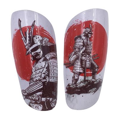 Fight Like A Samurai Designer Soccer Shin Pads for 5-15 Years Old Boys Girls Playing Football Game. Inside EVA Foam Protection Reduce Injuries