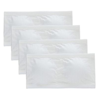 Magic Feier 4 Pack Girls Strapless Bra Full Cup Cotton Bra with Removable Padding for for Girls 8-14 Years (White)