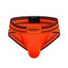 JOCKMAIL Mens Briefs Low Waist Sexy Men Sports Mesh Breathable Comfort Brief Men's Athletic Underwear (M, Orange) view 1
