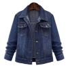 ZYXTIM Fashion Denim Jacket for Women Fall Winter Long Sleeve Zip Up Lapel Stretch Distressed Butterfly Jean Trucker Jackets view 2