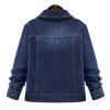 ZYXTIM Fashion Denim Jacket for Women Fall Winter Long Sleeve Zip Up Lapel Stretch Distressed Butterfly Jean Trucker Jackets view 3
