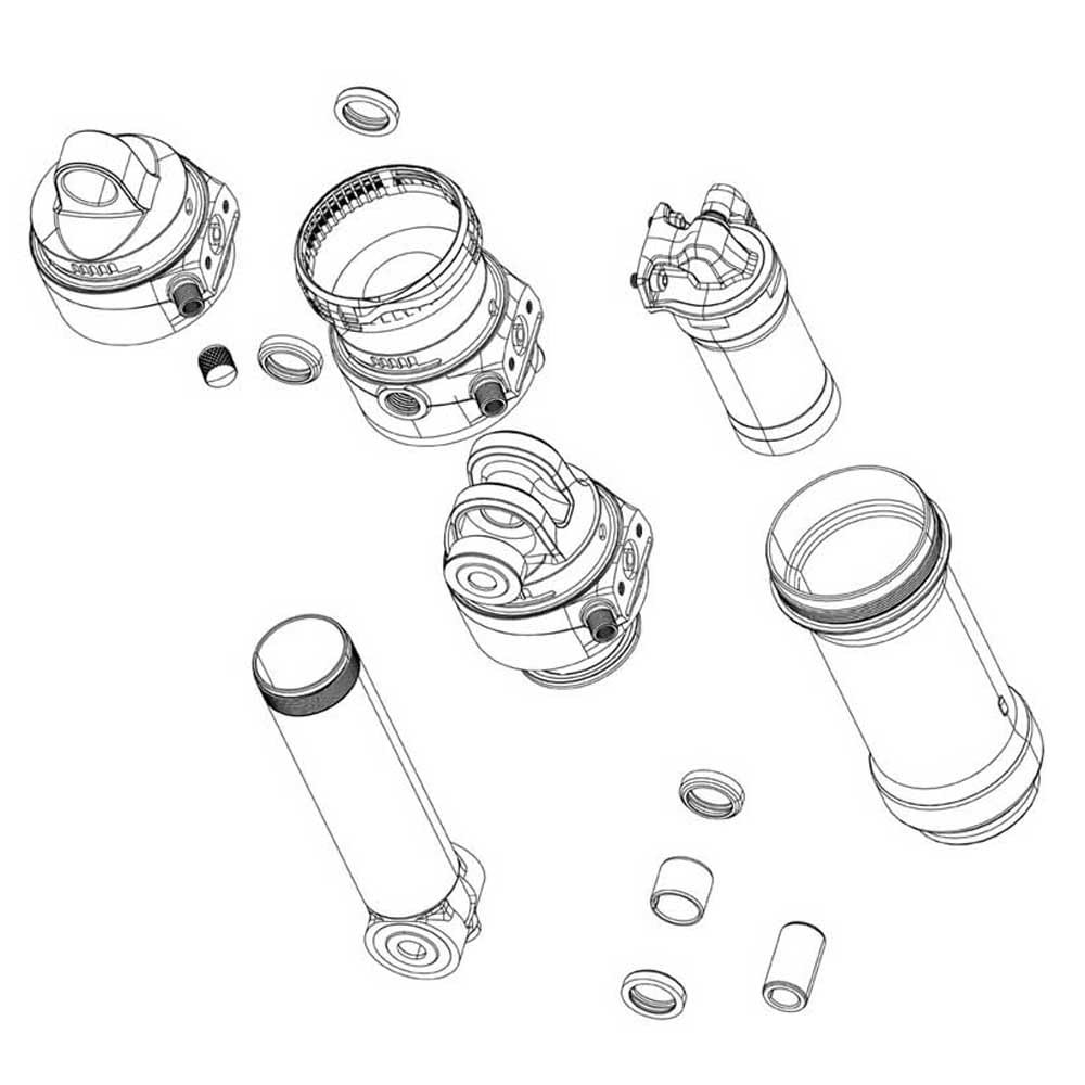RockShox Vivid C1+ 2024 Rear Shock Eyelet Assembly - High-Performance Alloy Components, Precision Damping, Durable O-Rings, Optimized for Mountain Bike Suspension, Standard 67.5mm Fit, Enhance Shock R