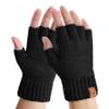 LADES Fingerless Gloves Thermal Winter Gloves Warm Knitted Half Finger Gloves Mittens for Men Women Typing Driving Working view 1