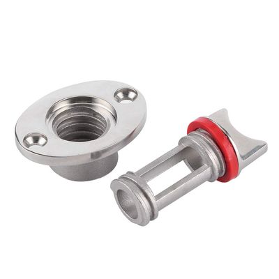 316 Stainless Steel Marine Polished Garboard Drain Plug Fits Hole Screw Thread Corrosion Resistant