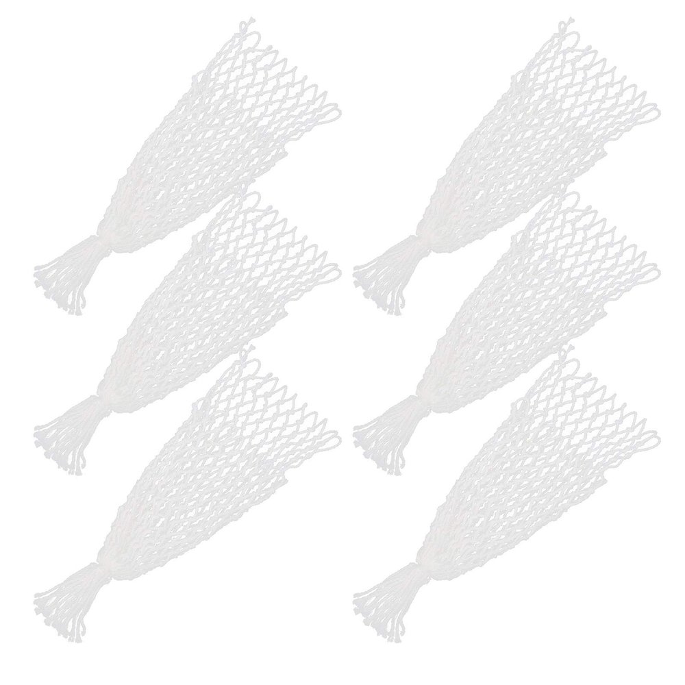 6PCS Billiards Net Pocket Cotton Mesh Bag for Pool Table Accessories, White Cotton Billiards Net Pockets and Suitable for Billiard Clubs