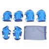 HERCHR Skateboard Pads Protective, 6PCS 6-18 Years Old Knee Protective Gear Kit Adjustable Knee Elbow Palm Guards Wrist Guards Child Safety Protection Pad for Kids Skateboard(Blue) view 1