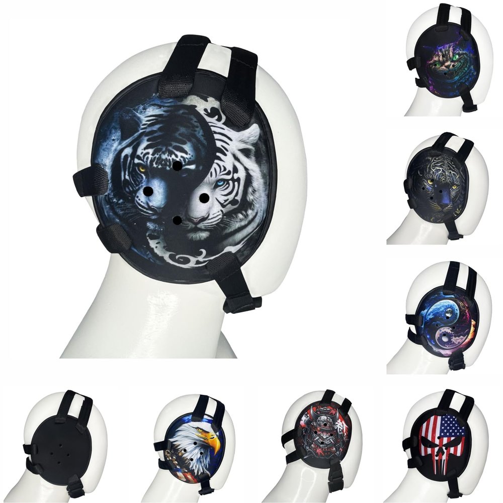 ROAR-INT BJJ Ear Guard New Easy to Adjust Design Wrestling Protective Headgear Wrestling Ear Guard MMA Jiu Jitsu (Tiger-Wolf)