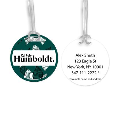 Cal Poly Humboldt Travel Luggage ID Bag Tag for Suitcases/Round Plastic Label (Cal Poly Humboldt 6)